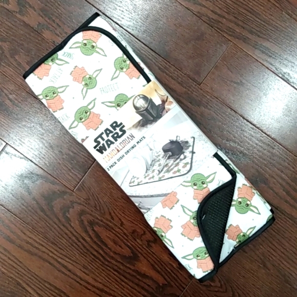 Star Wars The Mandalorian Yoda Grogu Dish Drying Mats 2 pack - Picture 1 of 7